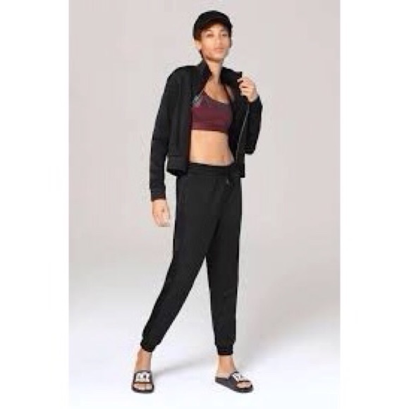 IVY PARK Satin Pure Black Track Jacket Zip Up LG - Picture 16 of 16